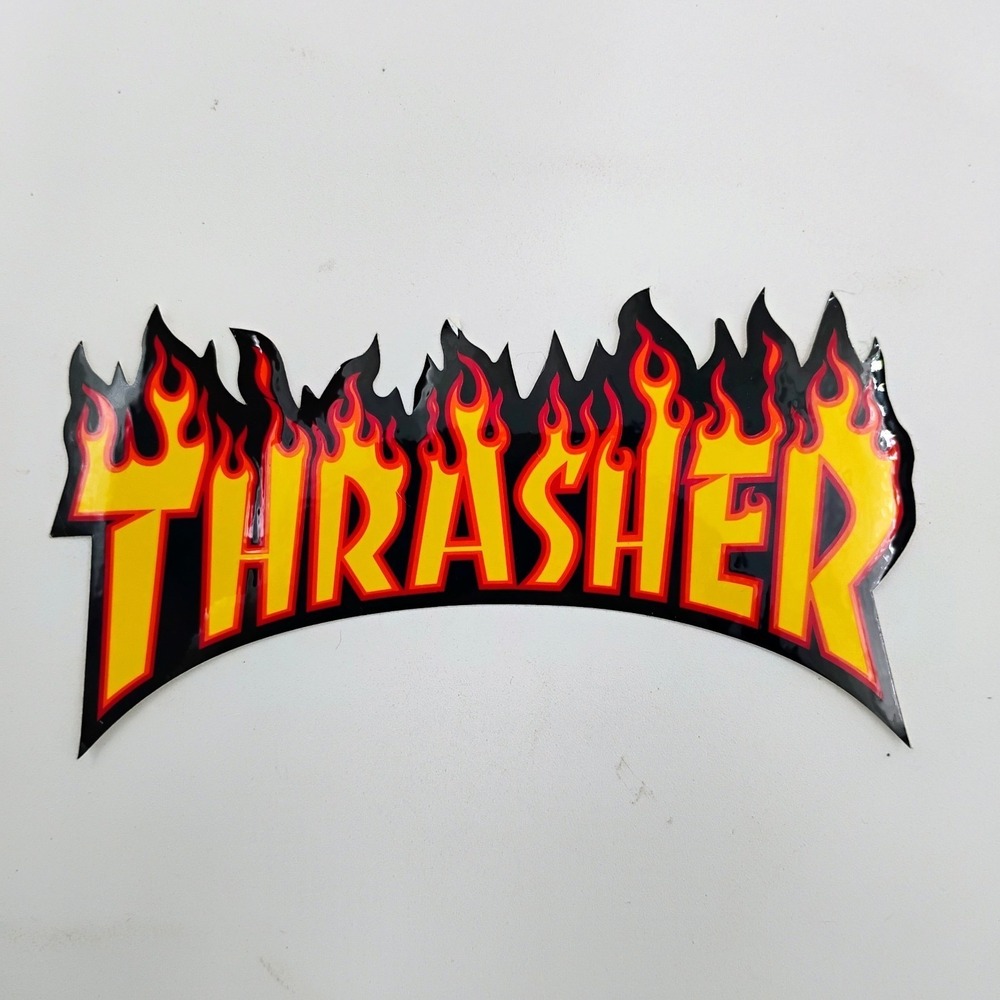 Thrasher Magazine 6" Flame Logo Vinyl Sticker Decal Skateboard Surfing VTG 90s
